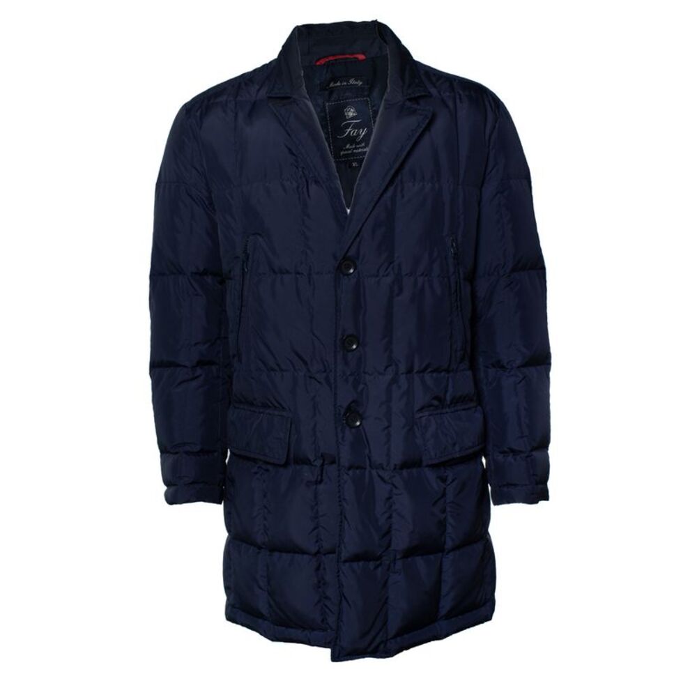 Fay, blue quilted overcoat